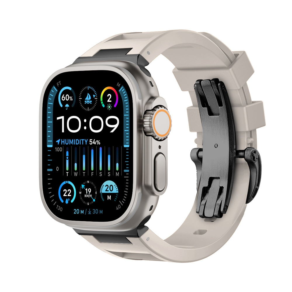 Silicone folding buckle Strap For Apple Watch