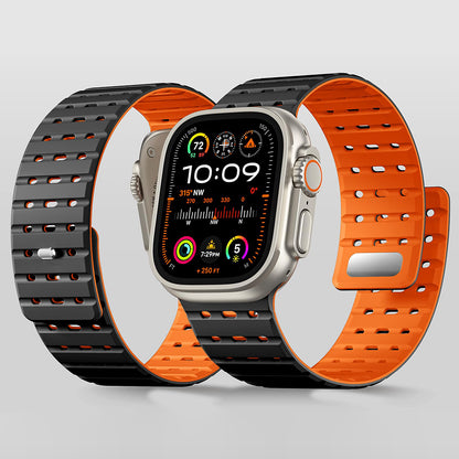 Silicone Magnetic Mesh Strap For Apple Watch