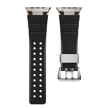 Silicone + Stainless Steel Linker Strap for Apple Watch