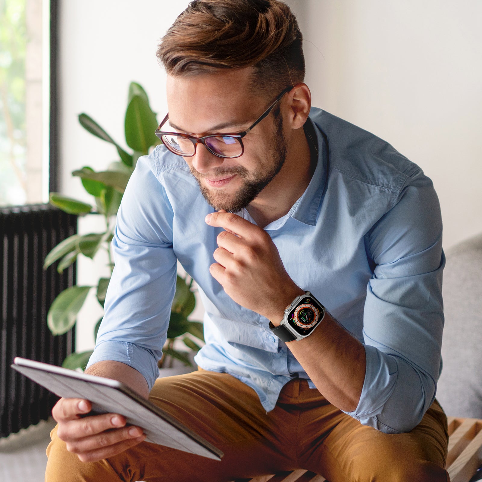 Genuine Leather Strap For Apple Watch