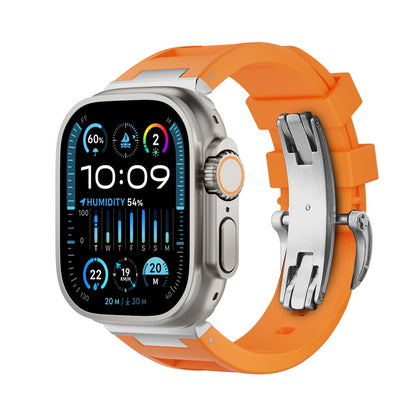 Silicone folding buckle Strap For Apple Watch