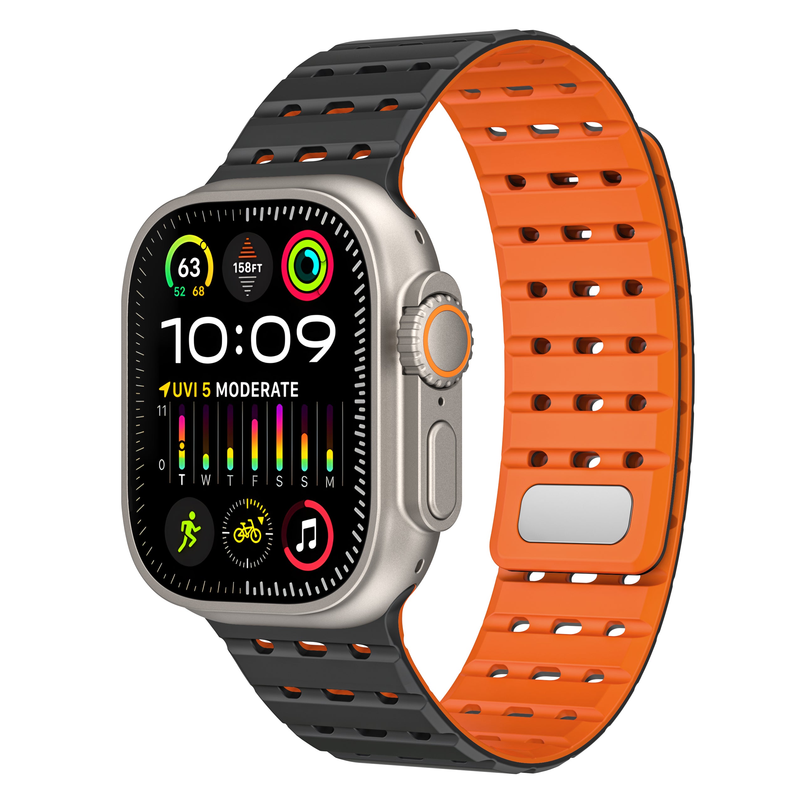 Silicone Magnetic Mesh Strap For Apple Watch