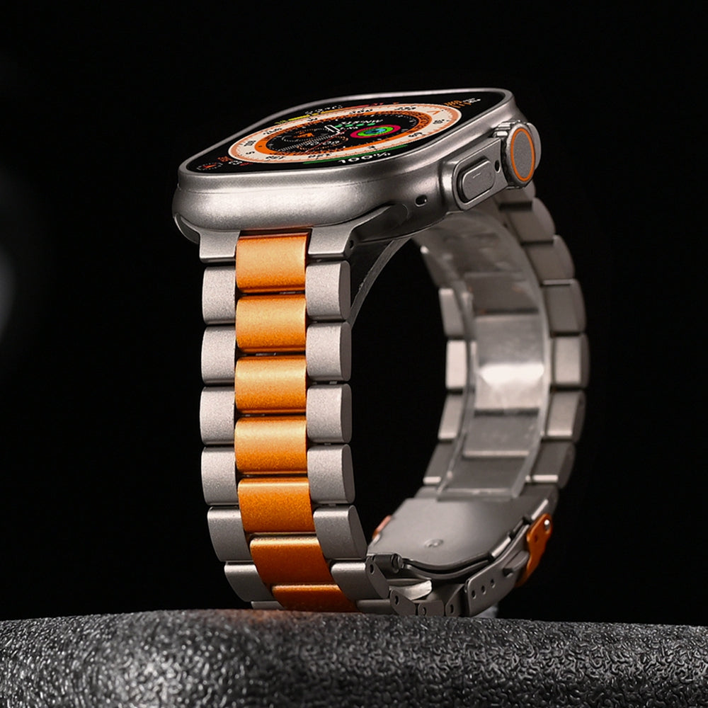 Titanium alloy Safety Clasp Strap For Apple Watch