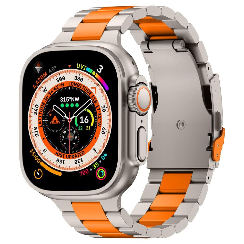 Titanium alloy Safety Clasp Strap For Apple Watch