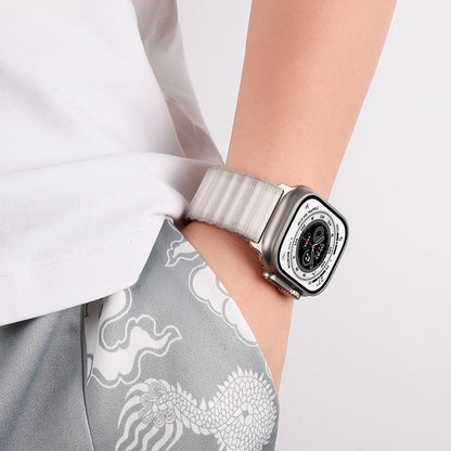 Wide Ripple Woven Strap For Apple Watch