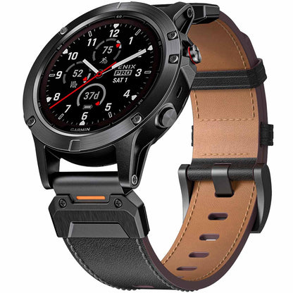 Genuine Leather Outdoors Band For Garmin Watch