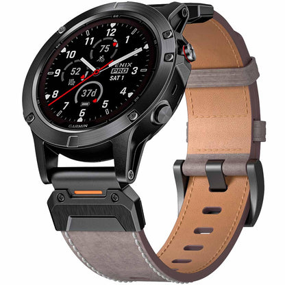 Genuine Leather Outdoors Band For Garmin Watch