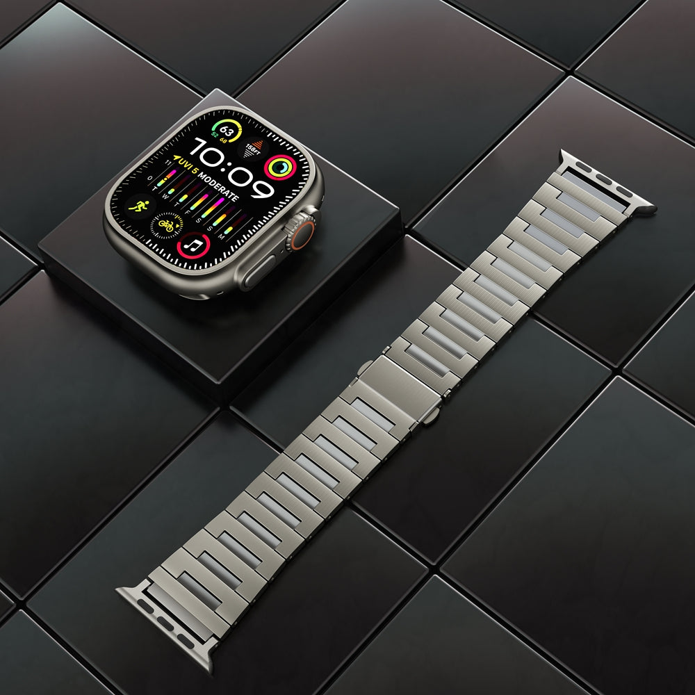 Checkered Titanium alloy Strap For Apple Watch