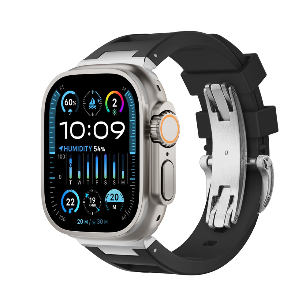 Silicone folding buckle Strap For Apple Watch