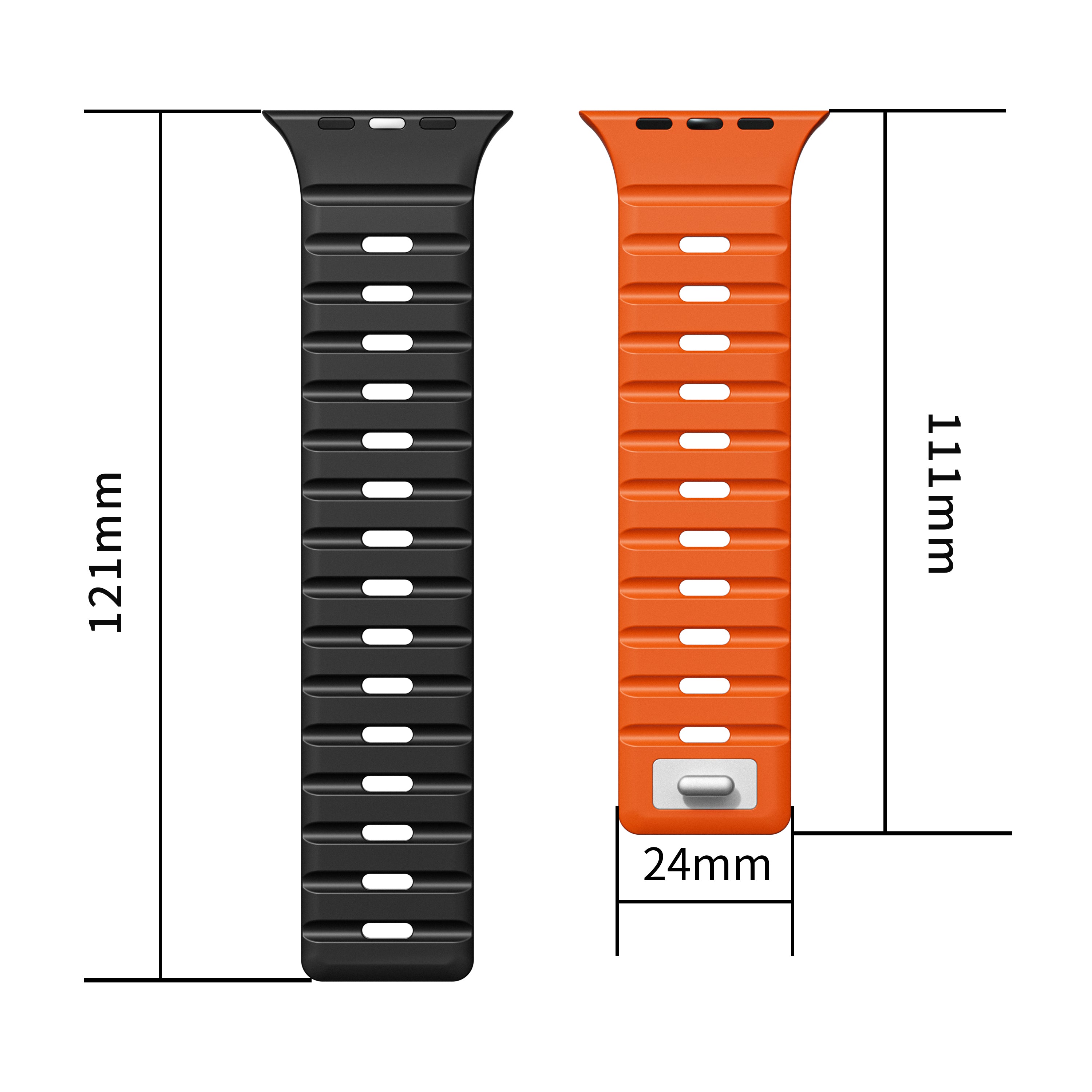 Silicone Magnetic Buckle Strap For Apple Watch