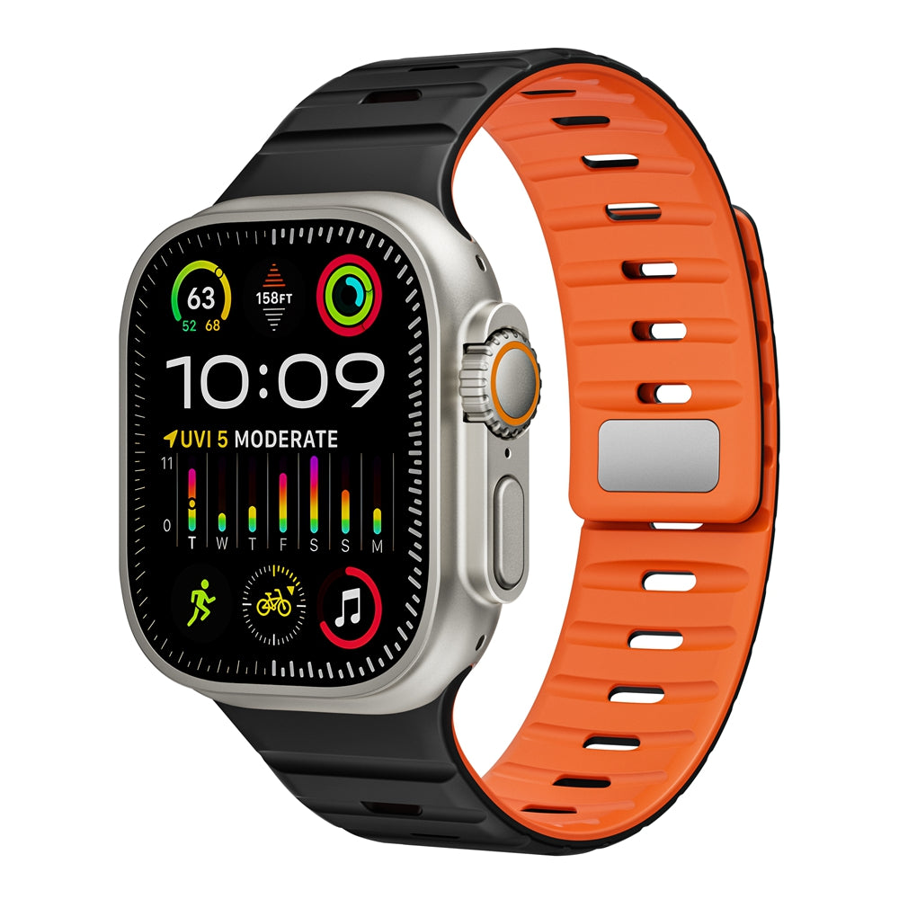 Silicone Magnetic Buckle Strap For Apple Watch