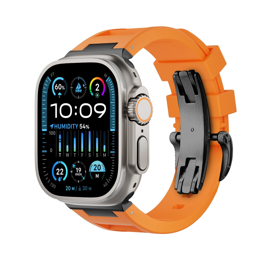 Silicone folding buckle Strap For Apple Watch