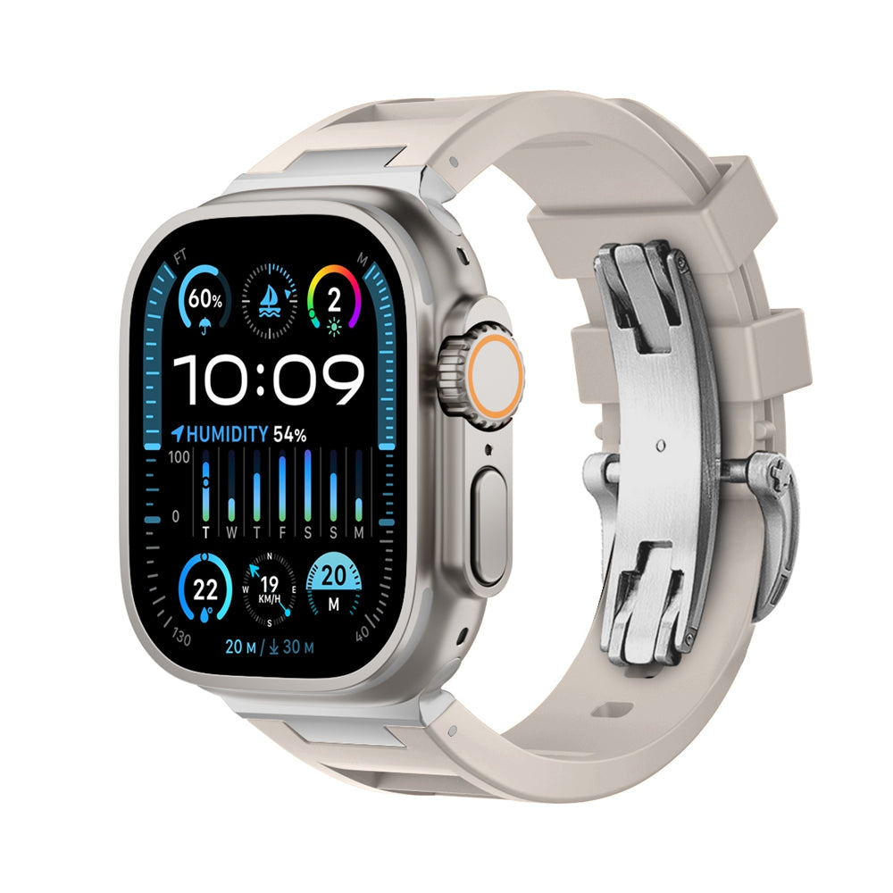 Silicone folding buckle Strap For Apple Watch