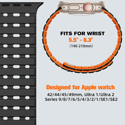 Silicone Magnetic Mesh Strap For Apple Watch