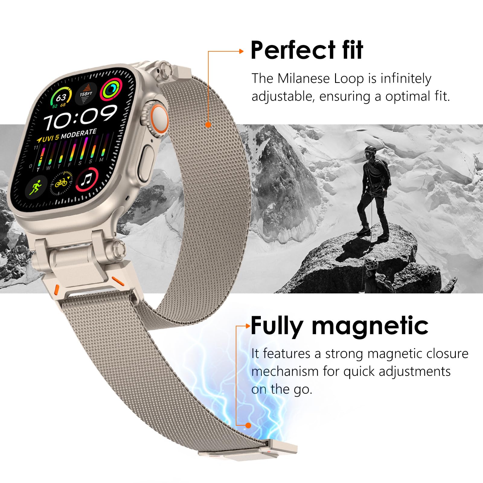 Stainless Steel Mesh Loop for Apple Watch