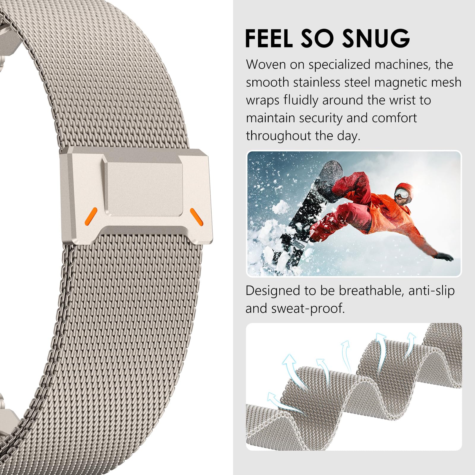 Stainless Steel Mesh Loop for Apple Watch