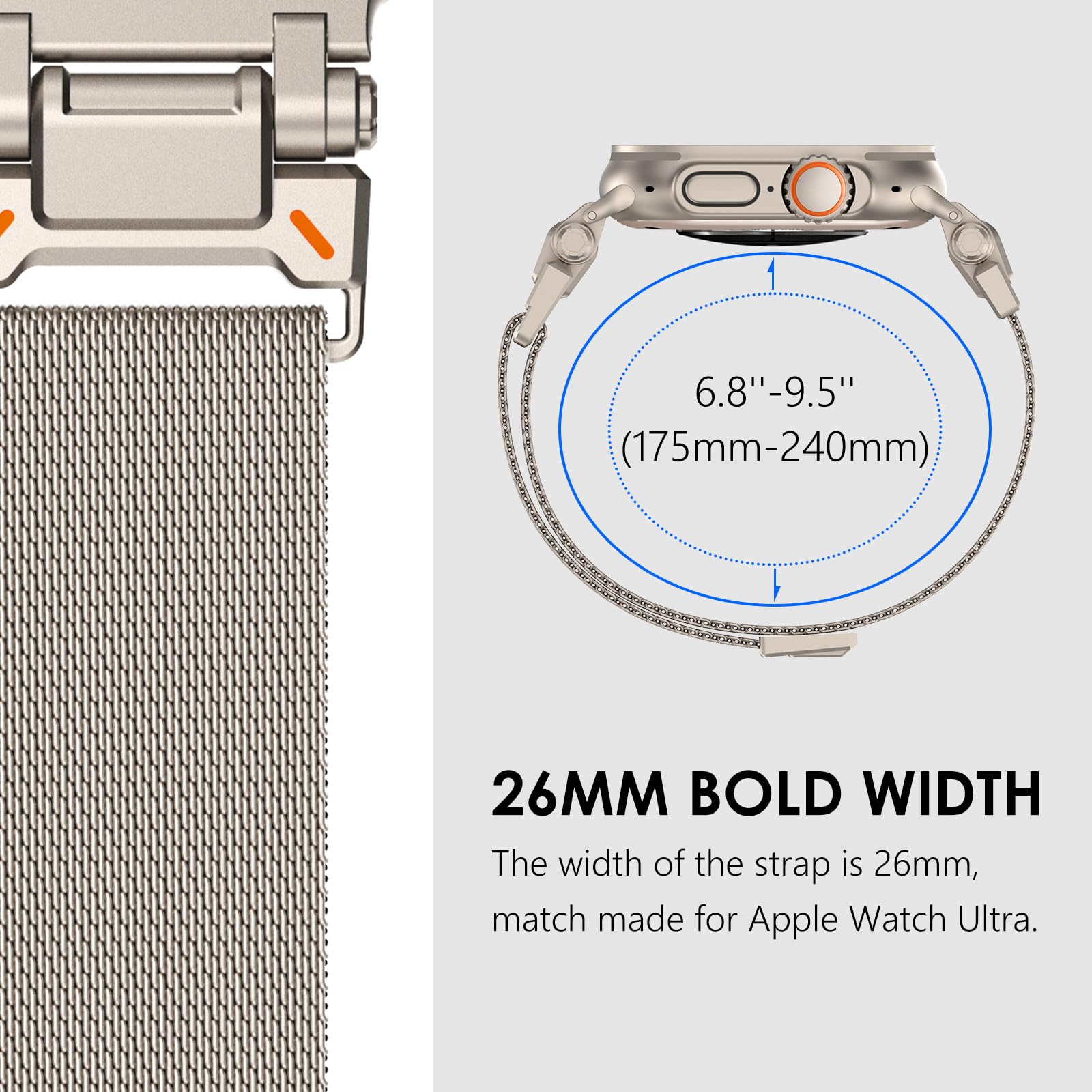 Stainless Steel Mesh Loop for Apple Watch