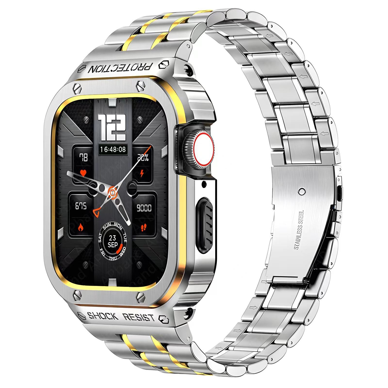 Stainless steel metal protective case modified Strap For Apple Watch