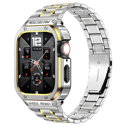 Stainless steel metal protective case modified Strap For Apple Watch