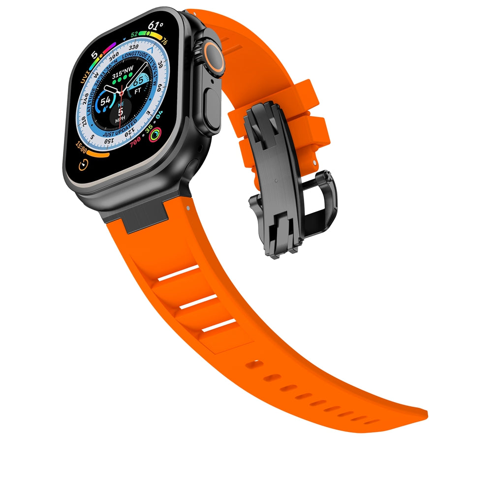 Silicone folding buckle Strap For Apple Watch