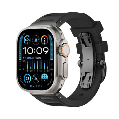 Silicone folding buckle Strap For Apple Watch