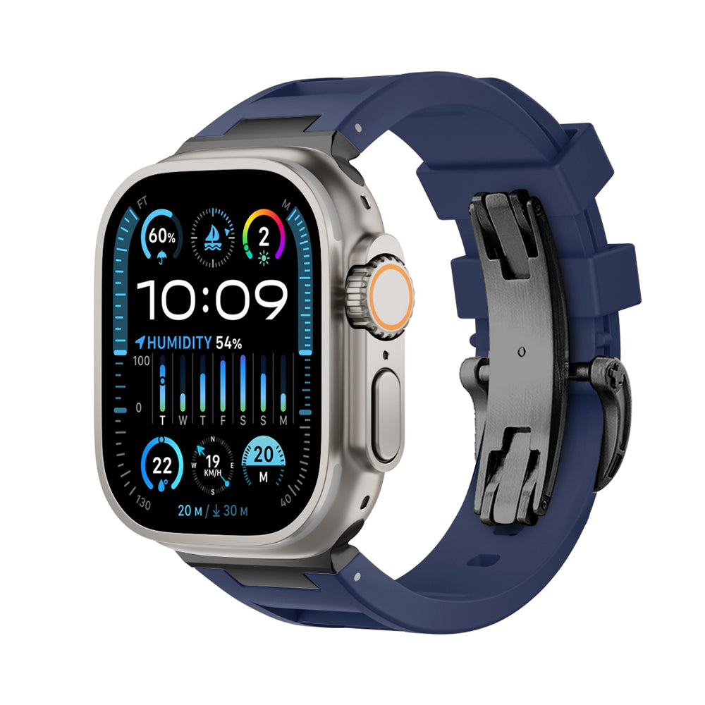 Silicone folding buckle Strap For Apple Watch