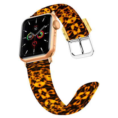 Silicone Leopard Print Watch Strap for Apple Watch