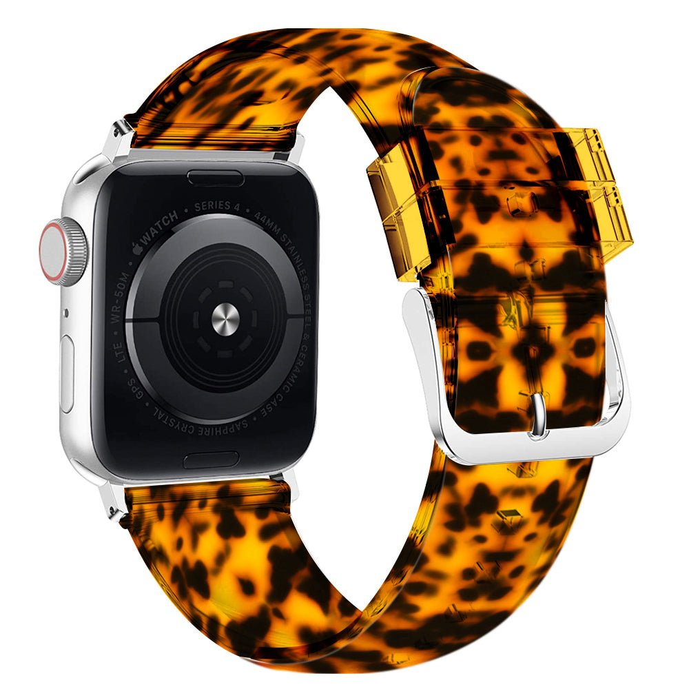 Silicone Leopard Print Watch Strap for Apple Watch