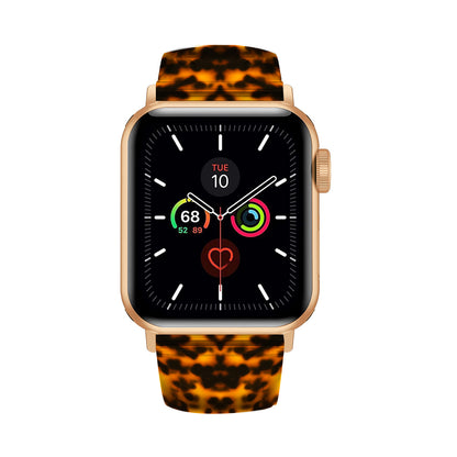 Silicone Leopard Print Watch Strap for Apple Watch