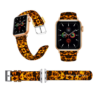 Silicone Leopard Print Watch Strap for Apple Watch